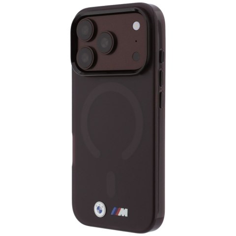 Etui BMW M IML Frosted Metal Logo & Trims MagSafe do iPhone 18 Pro Max / 17 Pro Max bordowy