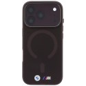 Etui BMW M IML Frosted Metal Logo & Trims MagSafe do iPhone 18 Pro Max / 17 Pro Max bordowy