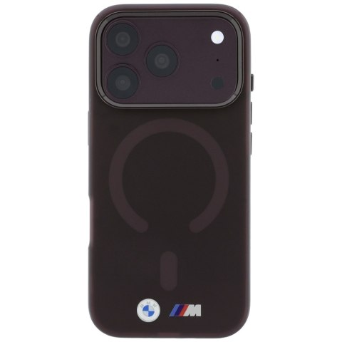 Etui BMW M IML Frosted Metal Logo & Trims MagSafe do iPhone 18 Pro Max / 17 Pro Max bordowy
