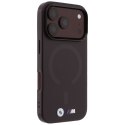 Etui BMW M IML Frosted Metal Logo & Trims MagSafe do iPhone 18 Pro Max / 17 Pro Max bordowy