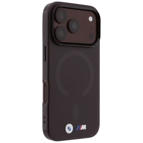 Etui BMW M IML Frosted Metal Logo & Trims MagSafe do iPhone 18 Pro Max / 17 Pro Max bordowy