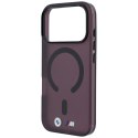 Etui BMW M IML Frosted Metal Logo & Trims MagSafe do iPhone 18 Pro Max / 17 Pro Max bordowy