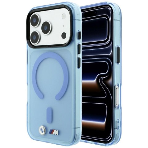 Etui BMW M IML Frosted Metal Logo & Trims MagSafe do iPhone 18 Pro Max / 17 Pro Max niebieski