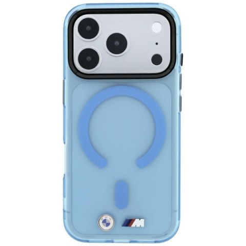 Etui BMW M IML Frosted Metal Logo & Trims MagSafe do iPhone 18 Pro Max / 17 Pro Max niebieski