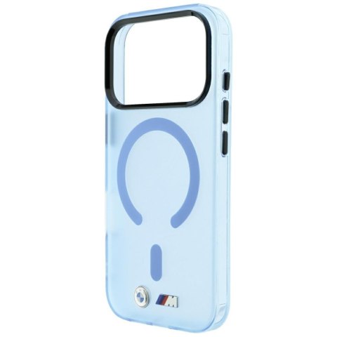 Etui BMW M IML Frosted Metal Logo & Trims MagSafe do iPhone 18 Pro Max / 17 Pro Max niebieski