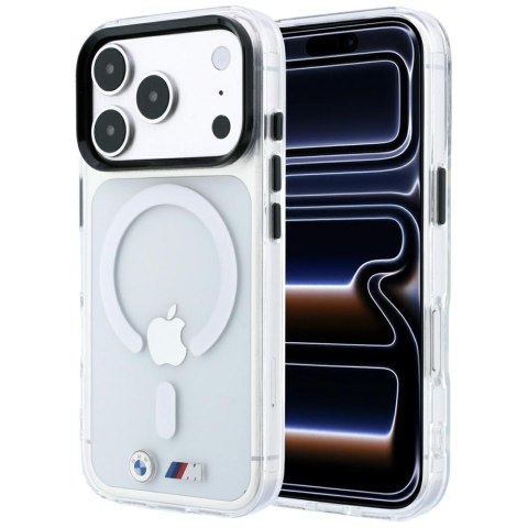 Etui BMW M IML Glossy Metal Logo & Trims MagSafe do iPhone 18 Pro / 17 Pro przezroczysty