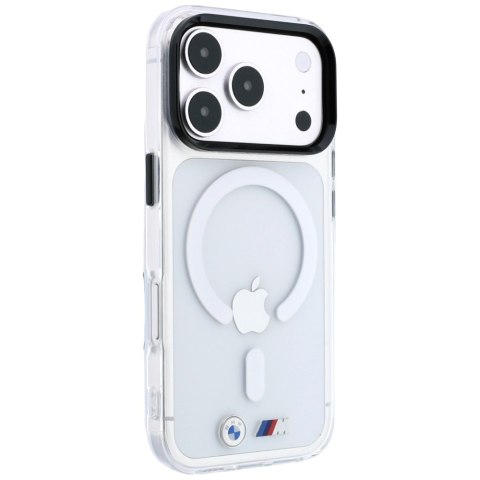 Etui BMW M IML Glossy Metal Logo & Trims MagSafe do iPhone 18 Pro / 17 Pro przezroczysty