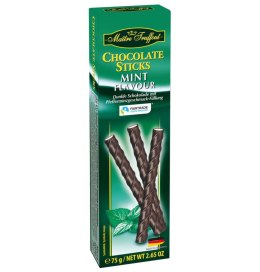 MaitreTruffout Paluszki z Ciemnej Czekolady Miętowe 75 g