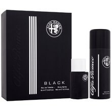Alfa Romeo Black Gift Set EDT 15 ml and Body Spray 150 ml 15 ml