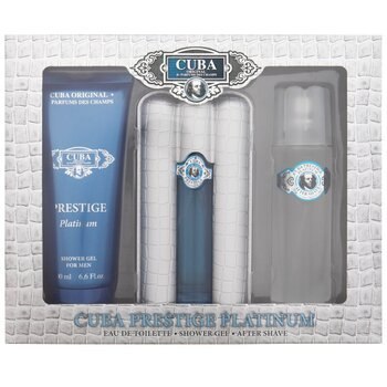 Cuba Prestige Platinum Gift Set EDT 90 ml, shower gel 200 ml and After Shave (aftershave) 100 ml 90 ml