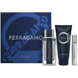 Salvatore Ferragamo Ferragamo for Men Zestaw kosmetyczny EDT 100 ml, żel pod prysznic a szampon 100 ml a miniaturka EDT 15 ml 10