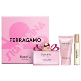 Salvatore Ferragamo Signorina Romantica Zestaw kosmetyczny EDP 100 ml, balsam do ciała 50 ml a miniaturka EDP 15 ml 100 ml