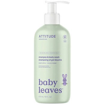 Attitude Baby Leaves Shampoo (Apple) - Kids body wash and shampoo 473 ml