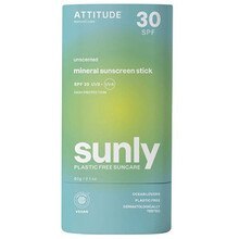 Attitude Sunly Mineral Sunscreen Stick SPF 30 - fragrance-free 60.0 g