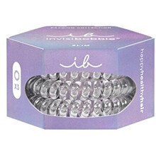 Invisibobble Slim Premium Crystal Clear - hair ties ( 3 pcs )