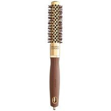 Olivia Garden Expert Blowout Shine Round Brush Wavy Bristles Gold & Brown ( 20 mm ) - Kartáč na włosy