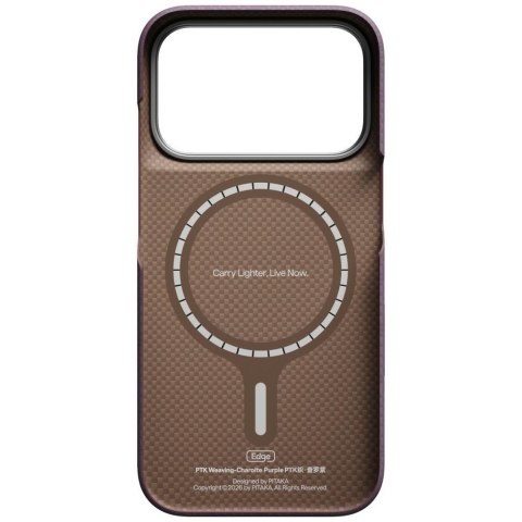 Etui PITAKA Edge Case PTK Weaving-Charoite MagSafe do iPhone 18 Pro / 17 Pro fioletowy