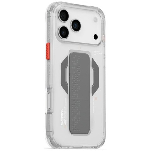 Etui Skinarma Haxa do iPhone 17 Pro Max Magnetic Charging + Grip Stand przezroczysty