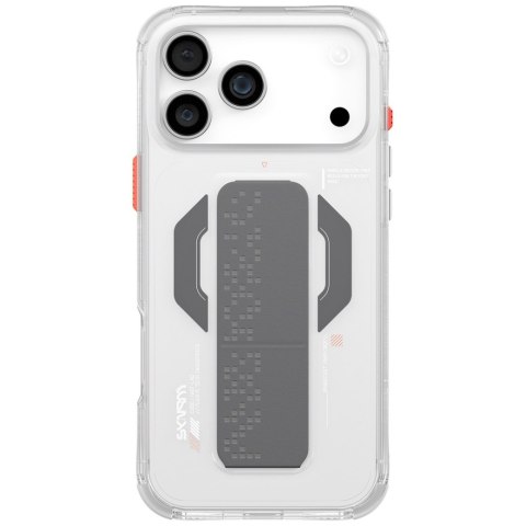 Etui Skinarma Haxa do iPhone 17 Pro Max Magnetic Charging + Grip Stand przezroczysty