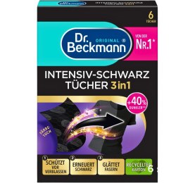Dr.Beckmann Intensiv-Schwarz Intensywnie Czarne Chusteczki do Prania 8 szt.