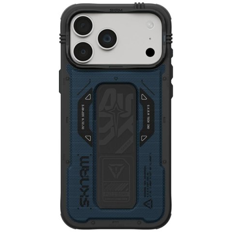 Etui Skinarma Phantom MagSafe + Grip Stand do iPhone 18 Pro Max / 17 Pro Max niebieski