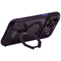 Etui Skinarma Saturn MagSafe + Rotating Kick Stand do iPhone 18 Pro Max / 17 Pro Max burgundowy