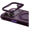 Etui Skinarma Saturn MagSafe + Rotating Kick Stand do iPhone 18 Pro Max / 17 Pro Max burgundowy