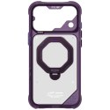 Etui Skinarma Saturn MagSafe + Rotating Kick Stand do iPhone 18 Pro Max / 17 Pro Max burgundowy