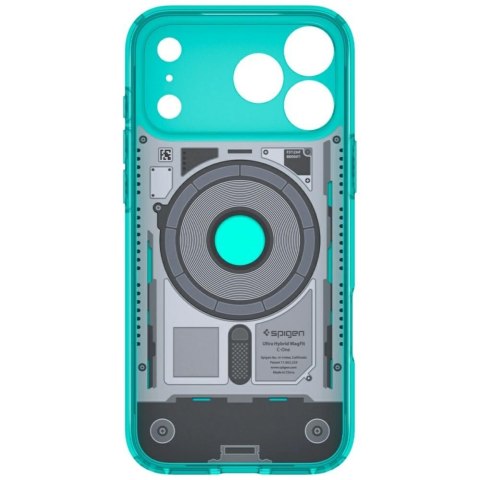 Etui Spigen C1 Ultra Hybrid Mag MagSafe do iPhone 18 Pro Max / 17 Pro Max turkusowo-szary