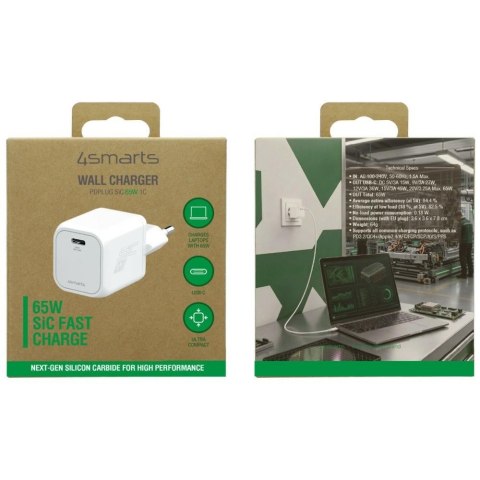 Ładowarka sieciowa 4smarts PDPlug SiC 65W USB-C biały