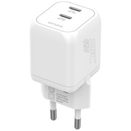 Ładowarka sieciowa 4smarts PDPlug SiC Dual 45W 2xUSB-C biały