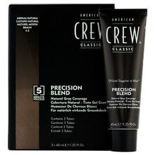 American Crew PRECISION BLEND Natural Gray Coverage - Toning hair mousse for gray hair 3 x 40 ml Medium Ash 5-6