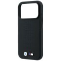 Etui BMW M Blue Perfo Metal Logo MagSafe do iPhone 18 Pro Max / 17 Pro Max czarny