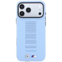 Etui BMW M Blue Perfo Metal Logo MagSafe do iPhone 18 Pro Max / 17 Pro Max niebieski