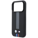 Etui BMW M Quadrille Kevlar Anthracite & Tricolor Print Lines MagSafe do iPhone 18 Pro Max / 17 Pro Max czarny