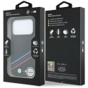 Etui BMW M Quadrille Kevlar Print Tricolor Lines & Metal Logo MagSafe do iPhone 18 Pro / 17 Pro czarny