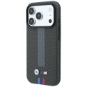 Etui BMW M Quadrille Kevlar Tricolor Print Lines MagSafe do iPhone 18 Pro Max / 17 Pro Max anthracite