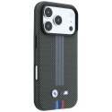 Etui BMW M Quadrille Kevlar Tricolor Print Lines MagSafe do iPhone 18 Pro Max / 17 Pro Max anthracite