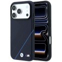 Etui BMW M Tire Track Blue Line MagSafe do iPhone 18 Pro / 17 Pro granatowy