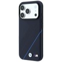Etui BMW M Tire Track Blue Line MagSafe do iPhone 18 Pro / 17 Pro granatowy