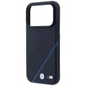 Etui BMW M Tire Track Blue Line MagSafe do iPhone 18 Pro / 17 Pro granatowy