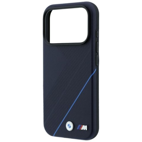Etui BMW M Tire Track Blue Line MagSafe do iPhone 18 Pro / 17 Pro granatowy