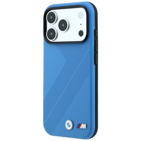 Etui BMW M Tire Track Metal Logo MagSafe do iPhone 18 Pro Max / 17 Pro Max niebieski