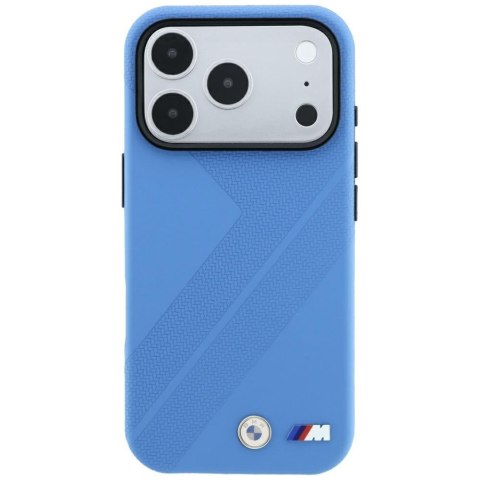 Etui BMW M Tire Track Metal Logo MagSafe do iPhone 18 Pro Max / 17 Pro Max niebieski