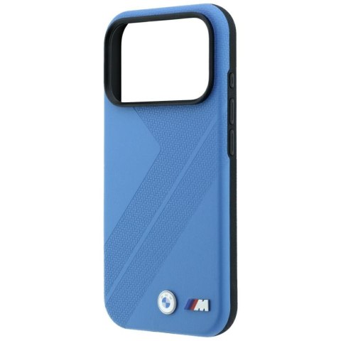 Etui BMW M Tire Track Metal Logo MagSafe do iPhone 18 Pro Max / 17 Pro Max niebieski