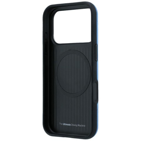 Etui BMW M Tire Track Metal Logo MagSafe do iPhone 18 Pro Max / 17 Pro Max niebieski