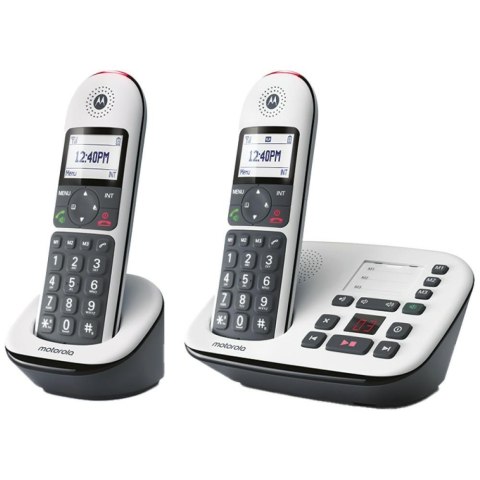 Telefon stacjonarny bezprzewodowy zestaw 2 szt. Motorola CD5012 biały