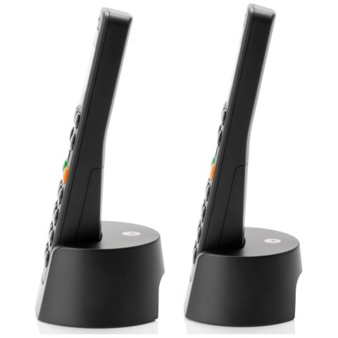 Telefon stacjonarny bezprzewodowy zestaw 2 szt. Motorola DOT202 czarny