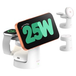 Ładowarka bezprzewodowa 3w1 z lampką nocną SODI W108A 25W biały