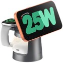 Ładowarka bezprzewodowa 3w1 z lampką nocną SODI W108A 25W szary